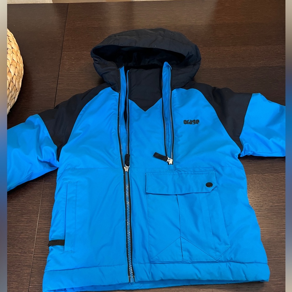 Boys orage ski coat